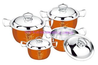 China 2016 ventas calientes 16/18/20/22 cookware fijaron con el pote de acero &amp;stainless del &amp;non-palillo del pote del color +flower proveedor