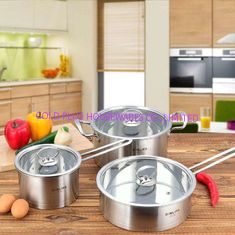 China el nuevo tipo cookware del cuerpo recto del acero inoxidable fijó con de alta calidad, pote de cocinar de los 21/22-28cm, olla proveedor