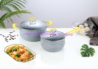 China 2019 el pote de las ventas 2pcs del sistema antiadherente caliente del cookware y del acero inoxidable y el cookware respetuoso del medio ambiente fijaron con color rojo, marrón proveedor