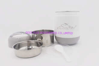 China caja de acero inoxidable del bento del almuerzo de las ventas directas de la fábrica 1.4L con la caja doble de la comida del vacío de la tapa de la cuchara proveedor