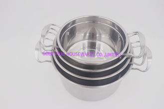 China pote común de acero inoxidable del vapor caliente de alta calidad de 4pcs Kitcheware con la tapa de acero proveedor