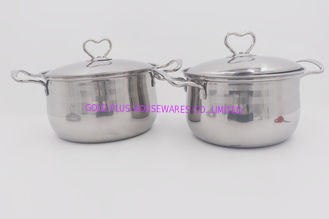 China los artículos del hogar 4pcs califican el pote de cocinar de acero alrededor del pote de la sopa de América de la forma con la manija del metal proveedor