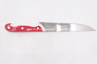 China cuchillo de cocinar de 1.1m m con el cuchillo chino rojo de acero inoxidable del cocinero de la aduana profesional de la manija plástica proveedor