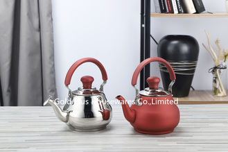 China pote de acero inoxidable de plata rojo de moda del café del top de la estufa de la caldera que silba de la pintura del color de la cocina del bollitore del 18cm proveedor