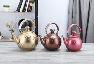 China Termo de acero inoxidable multicolor largo del pote 1L del café de la manija de la caldera del agua del hogar proveedor