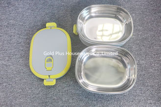 China Fiambrera BPA-libre de acero inoxidable vendedora caliente del bento de 2 de la capa del nuevo diseño de la comida PP del contenedor de almacenamiento para el adulto proveedor