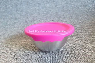 China los cuencos de ensalada rosados del OEM del 12,14,16,18cm fijados con los cuencos de ensalada de mezcla de acero inoxidables de la tapa hermética fijaron proveedor