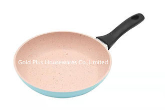 China Sartén antiadherente de aluminio del Cookware con la cacerola de fritada de alta calidad de la parte inferior el 16cm de la inducción con la manija larga del bakelit proveedor