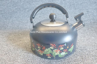 China Caldera de té única con el color negro que pinta la caldera que silba de acero inoxidable útil del precio de fábrica del diseño proveedor