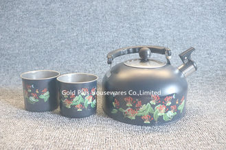 China El OEM modificó la caldera de zumbido de alta calidad de acero inoxidable del silbido para requisitos particulares de la caldera de té de la tetera de la pintura de la flor proveedor
