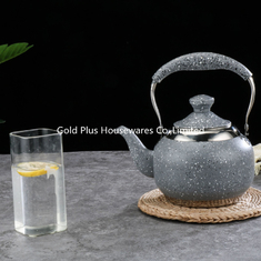 China Pote al aire libre de acero inoxidable de capa de piedra médico del café de la caldera de té del color azul del drinkware de la cocina que acampa 2L proveedor