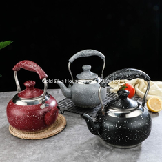 China La caldera de alta calidad multicolora de los artilugios de la cocina del mercado de ASIA hierve la caldera de té personalizada del cuello de cisne de la mancha de la agua caliente proveedor