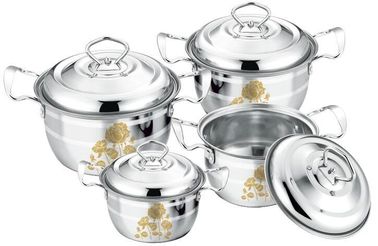 2015 PC determinadas &6 de los productos del cookware caliente del acero inoxidable y 8pcs pote clásico +flower proveedor