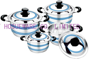 2016 el cookware caliente de las ventas 6/8pcs fijó con el pote clásico de acero &stainless del &souce del pote del color +flower proveedor