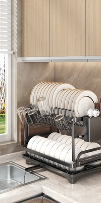 Escurridor de hierro para cocina, espacio en la habitación, clasificación de cocina, estante plegable proveedor