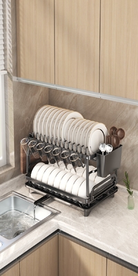 Estante para platos de cocina fácil de ensamblar Estante plegable para necesidades organizacionales proveedor