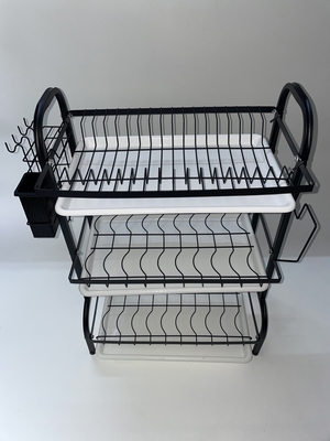 Producto de cocina rectangular en color vibrante para el espacio de la habitación 43CM 3 capas negro, dorado, verde proveedor