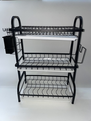 Producto de cocina rectangular en color vibrante para el espacio de la habitación 43CM 3 capas negro, dorado, verde proveedor