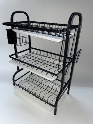 Producto de cocina rectangular en color vibrante para el espacio de la habitación 43CM 3 capas negro, dorado, verde proveedor
