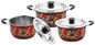 el sistema vendedor caliente del cookware 6pcs con el color rojo &amp;16/18/20cm que cocinaba el cookware del pote &amp;16cm/18cm/20cm fijó en acero inoxidable proveedor