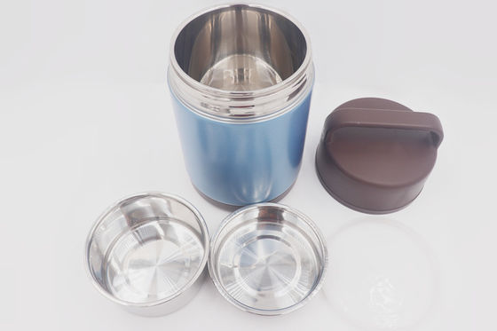 fiambrera de acero inoxidable del calientaplatos de la forma redonda del frasco del envase de la categoría alimenticia 1.8L con la tapa plástica proveedor
