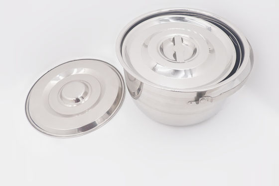 equipo que acampa del viaje de las herramientas de la cocina 5pcs del 15,18,21,24,27cm que cocina la sopa de acero inoxidable de la tapa del lavabo de los sistemas que cocina el pote proveedor