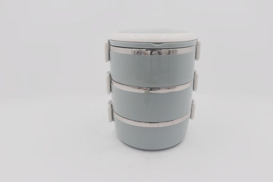 3 capas de 2.1L del vajilla de la fiambrera del envase plástico sellado hermético de la cena para la comida campestre proveedor