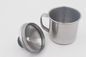 taza de acero modificada para requisitos particulares fábrica del viaje del metal de las tazas del té del 11cm Caitang con la cubierta proveedor