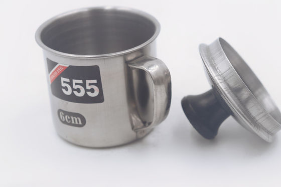 venta caliente del 10cm en taza de consumición de Oriente Medio con las tazas baratas modificadas para requisitos particulares de la fábrica de acero de los botones de la baquelita proveedor