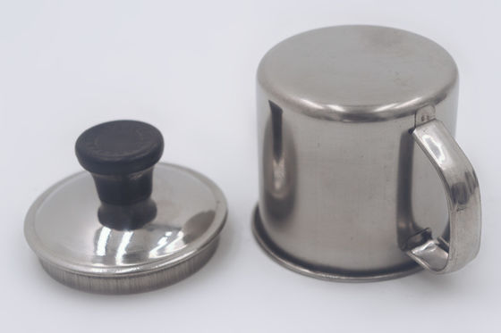 taza de café de consumición de acero inoxidable de la taza promocional de los 9cm para la taza del metal del regalo con el primero de la baquelita proveedor