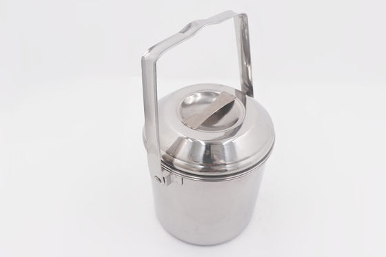 1.5L que cocinan el pote al aire libre del almacenamiento de la comida de la comida campestre de la herramienta con fácil de plata de la tapa llevan la caja de la comida con la manija proveedor