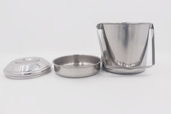 fiambrera de acero inoxidable de la comida 1L del metal durable del contenedor de almacenamiento con el portador portátil de la comida de la tapa que acampa proveedor