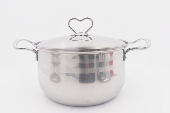 pote de guisado de cocinar de acero de pulido del metal de la olla del espejo del artículos de cocina del 16,18cm con la manija proveedor