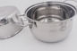el Cookware 4pcs fijó la olla de acero inoxidable del metal de la cocina del pote de la sopa con la tapa de acero proveedor