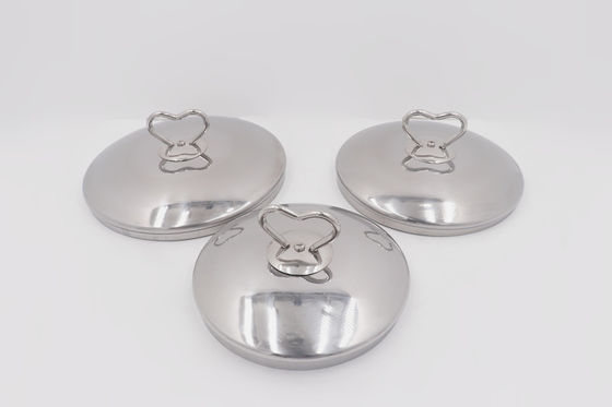 los artículos del hogar 4pcs califican el pote de cocinar de acero alrededor del pote de la sopa de América de la forma con la manija del metal proveedor
