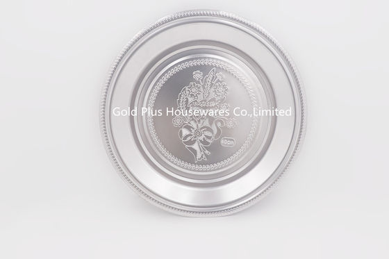 bandeja de acero inoxidable de alta calidad de la porción de la comida de la bandeja redonda barata del precio de la fuente de la fábrica de los 30cm proveedor