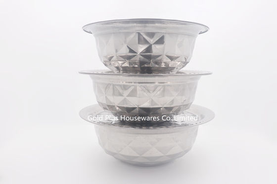 comida de acero inoxidable de los tamaños del pote de la acción de la cocina redonda ordinaria del Cookware de los 26cm diversa alrededor del lavabo de acero con la tapa proveedor