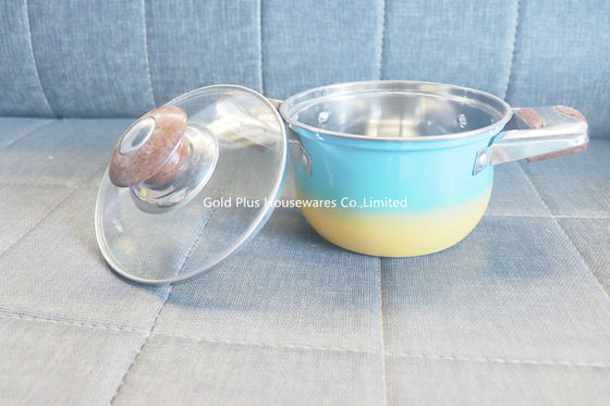 Pote común de acero inoxidable de diversa cocina del tamaño 3 con la olla de cocinar comercial de la sopa de la cubierta de cristal proveedor