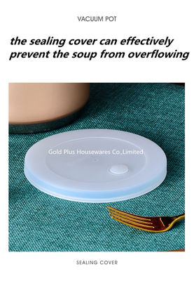 envase de comida aislado de acero inoxidable hermético del vacío de la forma de la moda 1.6L del pote caliente termal recto colorido de la fiambrera proveedor