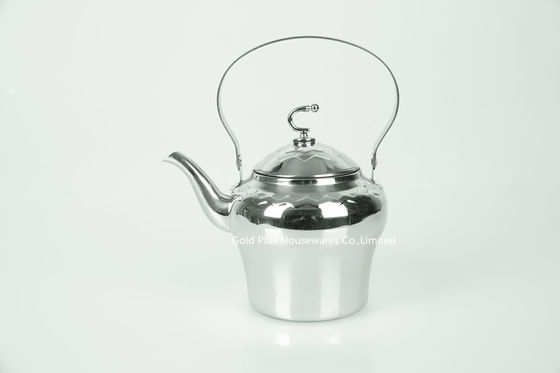 1L.1.5L, pote largo del café de la manija del diseño 2L del hogar de la caldera especial del agua subió la tetera irrompible de acero del metal del color oro proveedor