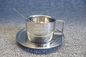 taza de té de acero inoxidable color plata del café del sistema de café de la tarde 200ml con el sistema de la taza del café express del café del restaurante de la cuchara proveedor
