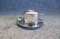 La taza promocional vendedora caliente al por mayor fijó la taza tradicional de acero del té de la taza de café del metal 400ml fijada con el platillo proveedor